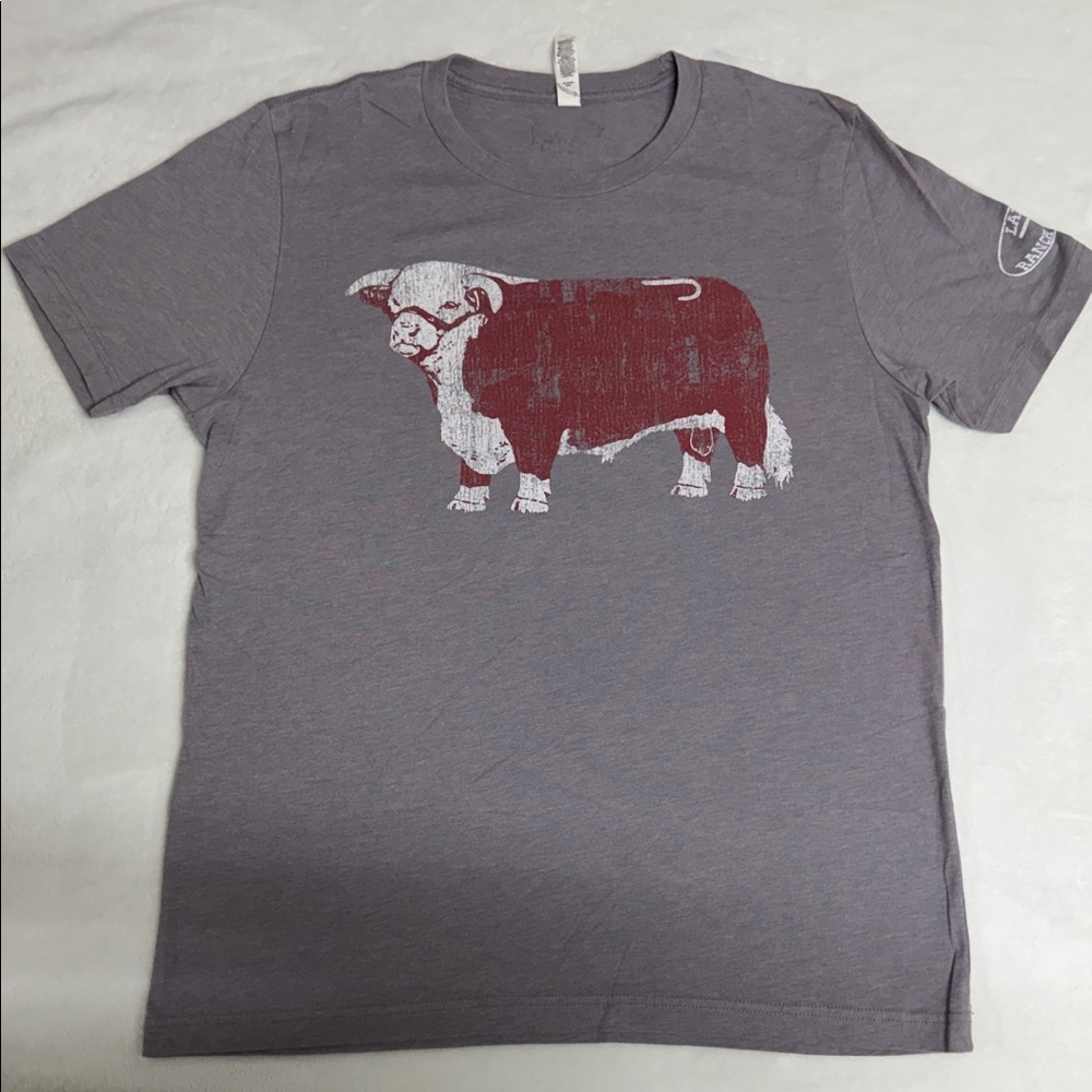 Lazy J Gray Graphic T-Shirt